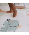 Large reversible play mat with cars/savannah theme - Tinéo