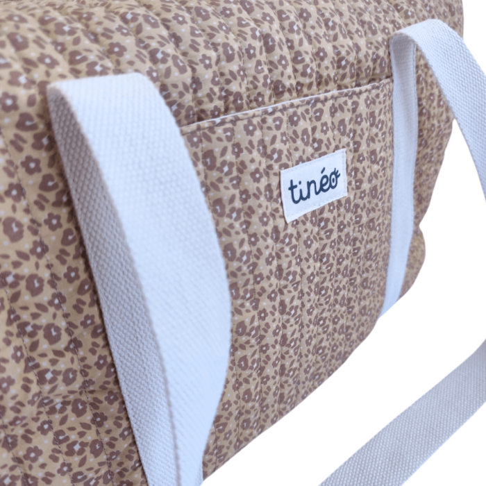 Leopard print diaper bag in coffee brown - Tinéo