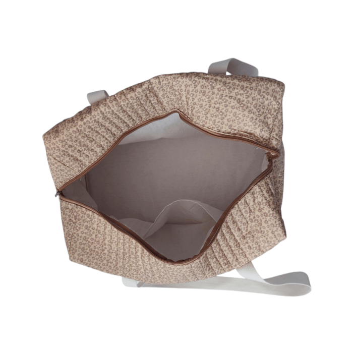 Leopard print diaper bag in coffee brown - Tinéo