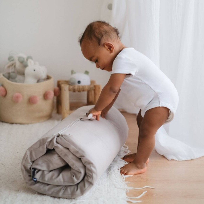 Roll&Go beige travel mattress - Candide