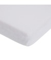 Drap housse Jersey coton 70x140cm blanc - Candide - Angle