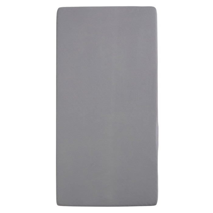 Drap housse Jersey coton 60x120cm Gris - Candide - Vue de face