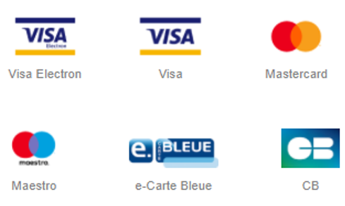 Accepte toutes les cartes bancaires